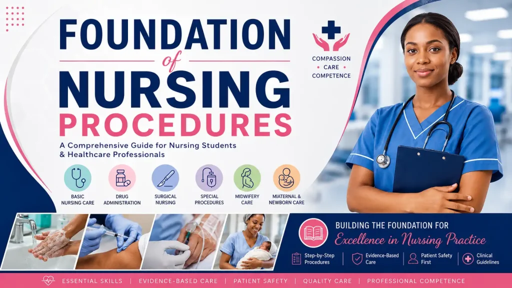 Foundation of Nursing Procedures Learn the foundation of nursing procedures with this comprehensive guide covering basic nursing care, drug administration, surgical nursing, special nursing procedures, and midwifery skills for nursing students.